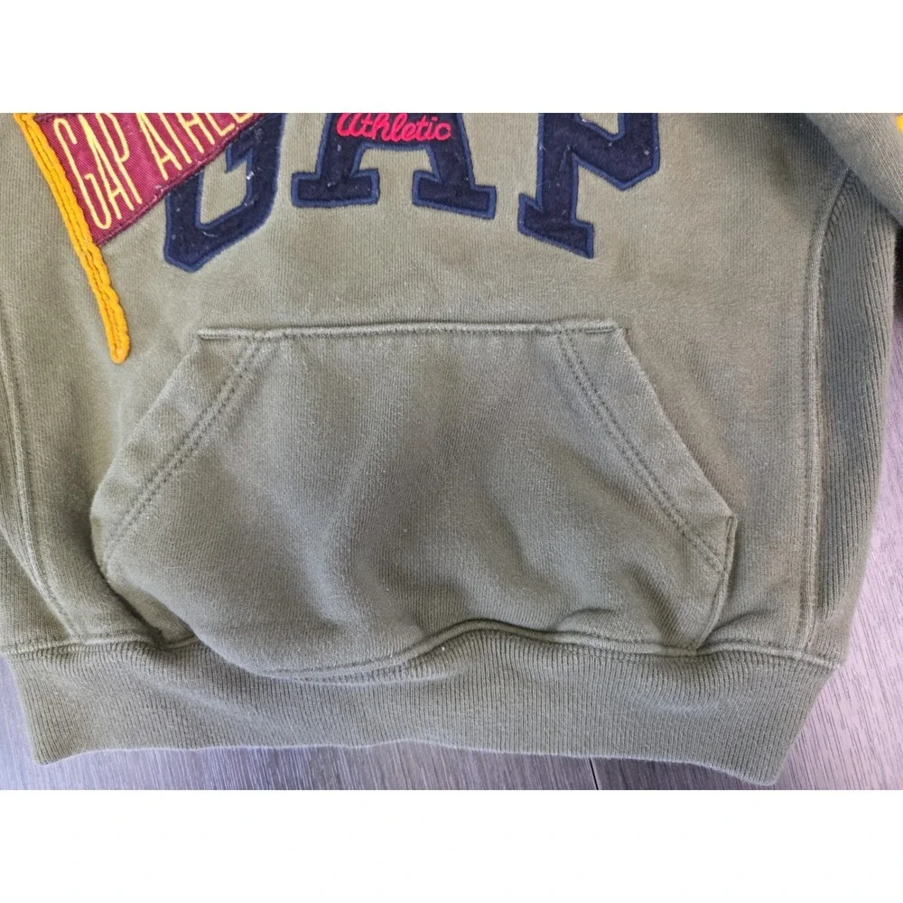 Baby Gap Athletic Hoodie Toddler 2T‎ Logo NYC Graphic Sweatshirt Army Green RARE